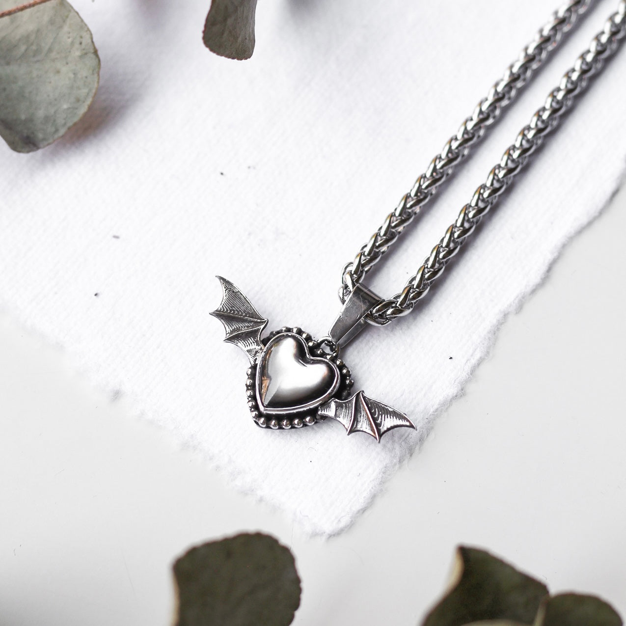 Pearl wing HEART NECKLACE