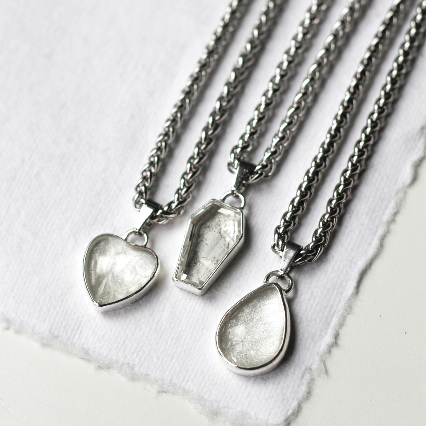 Custom Cremation Necklace (choose shape)