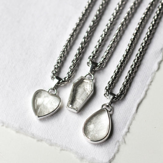 Custom Cremation Necklace (choose shape)
