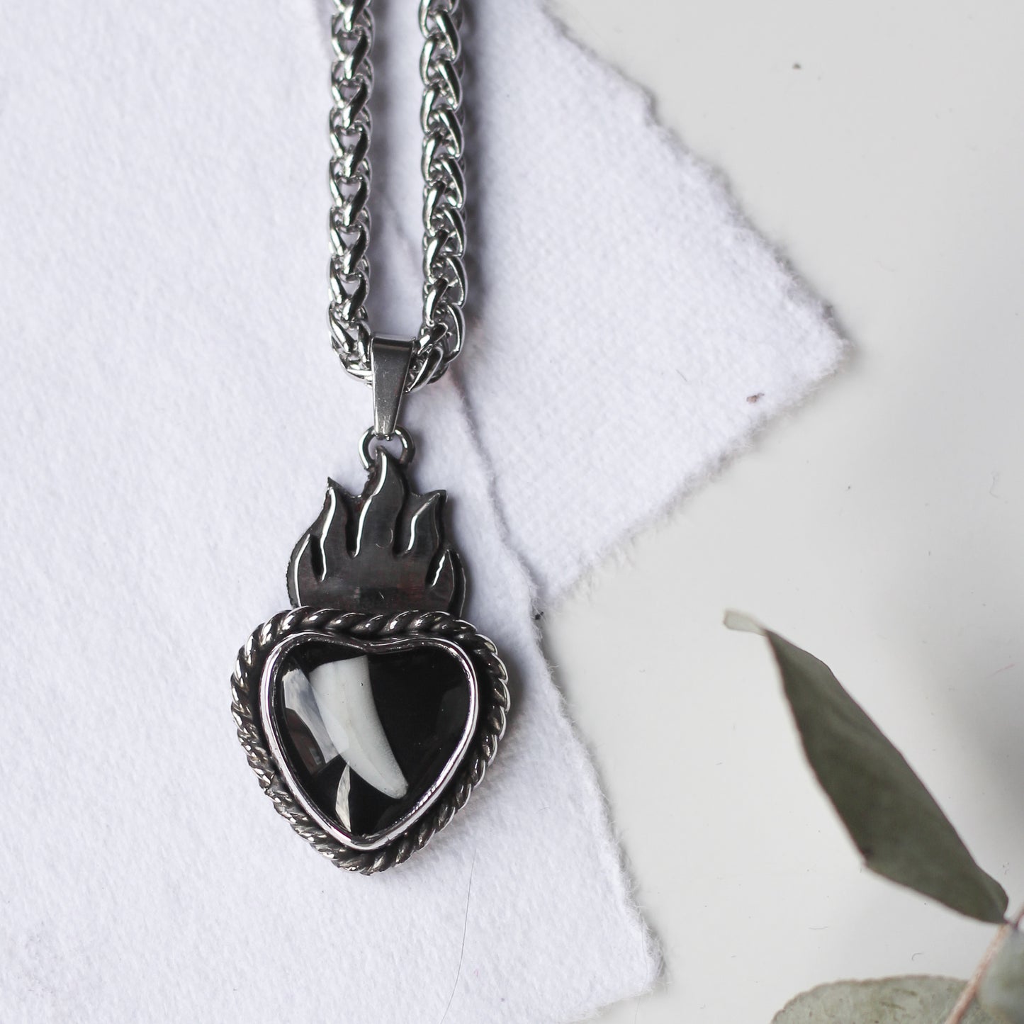 Custom Sacred Heart TOOTH necklace