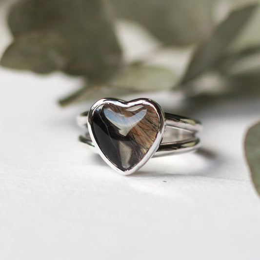 Custom Hair/Fur Heart Ring