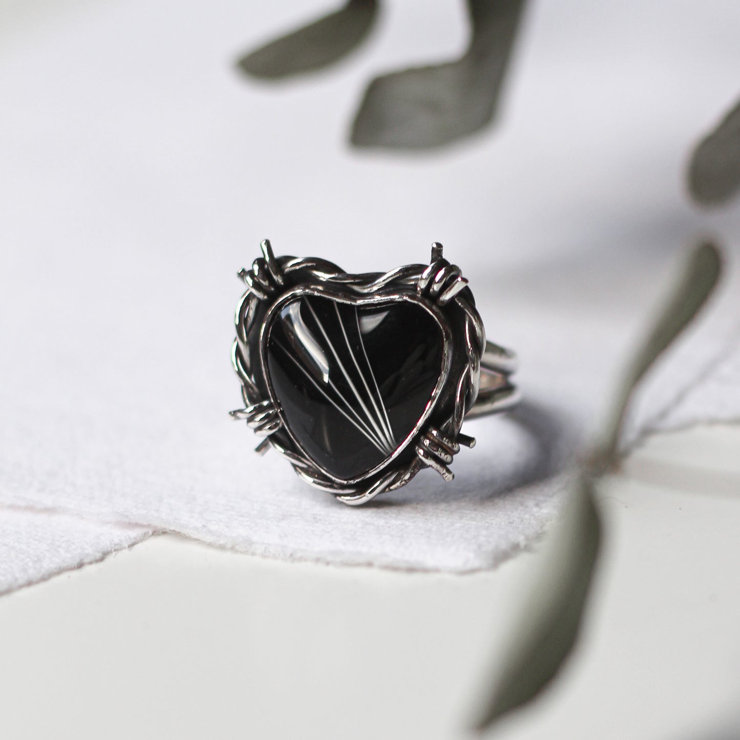 Custom Barbed Whisker ring