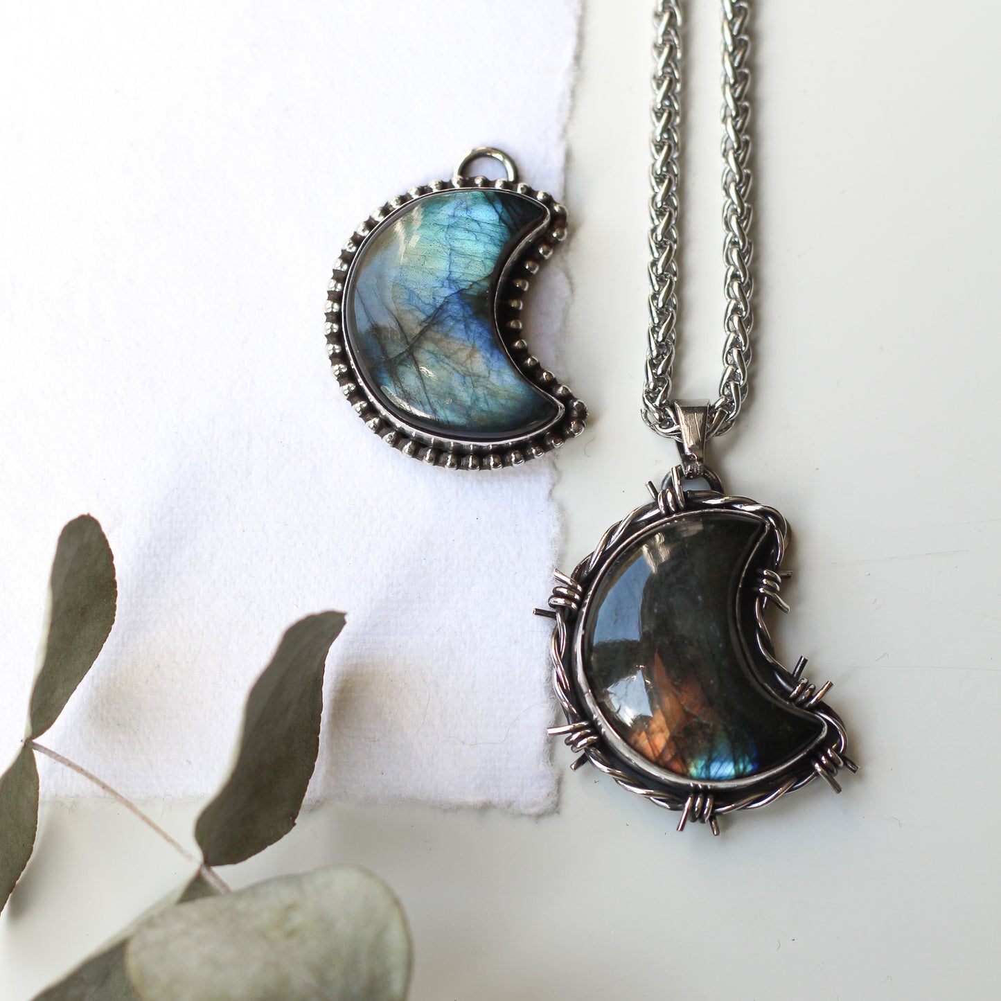 Labradorite Moon Necklace