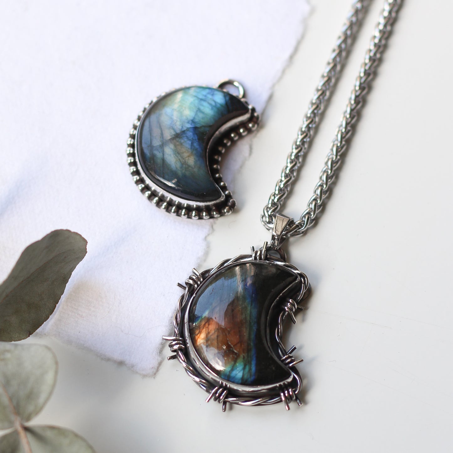 Labradorite Moon Necklace
