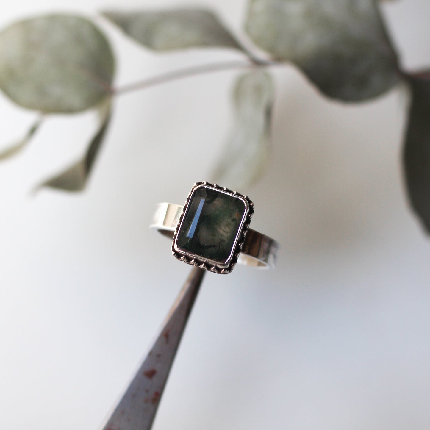 Moss Agate Ring
