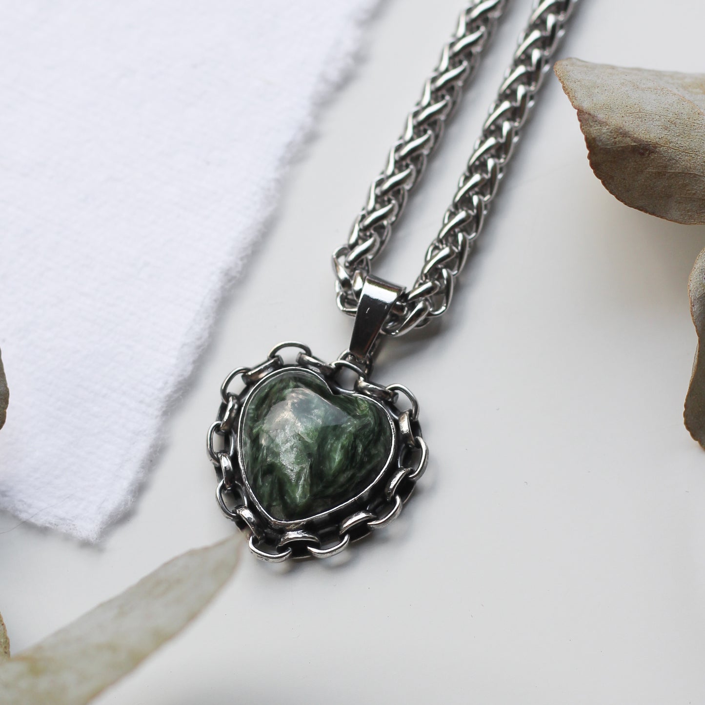 Seraphinite Chain Heart