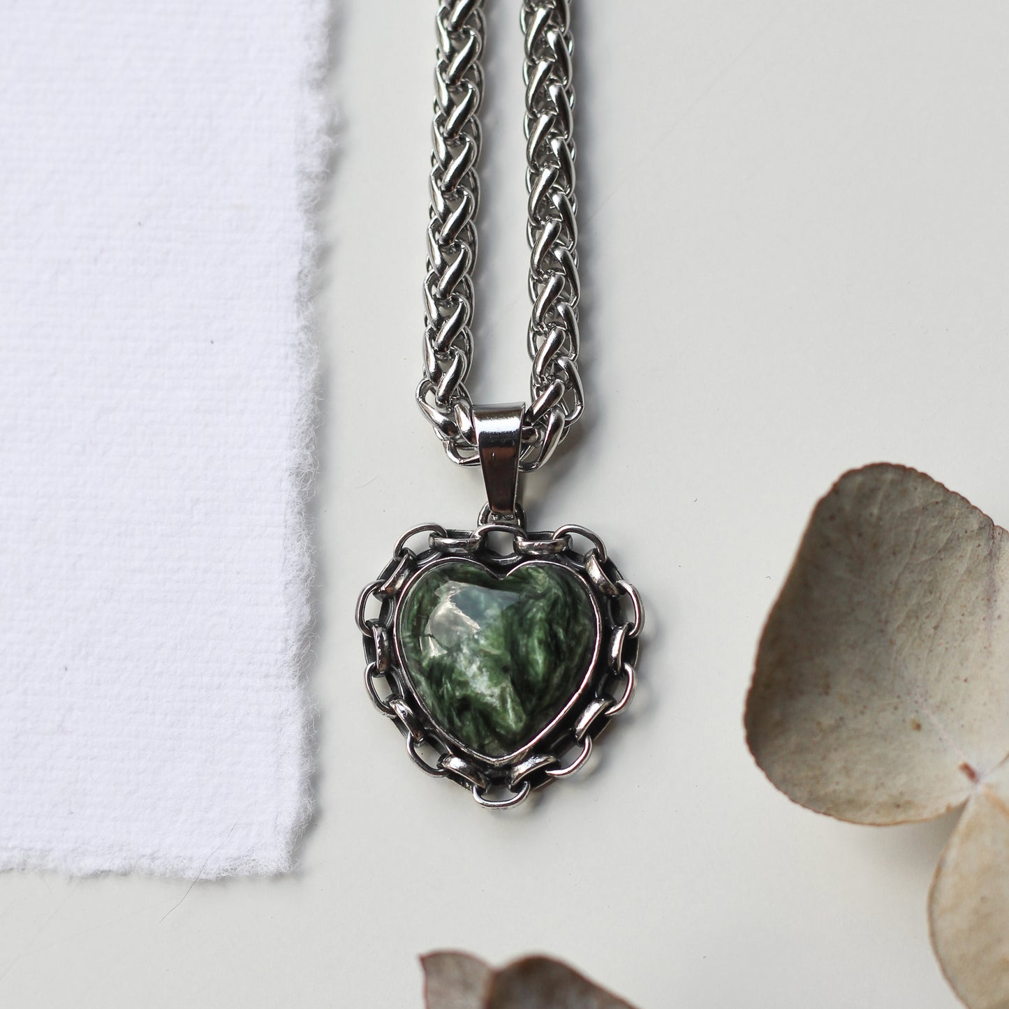 Seraphinite Chain Heart