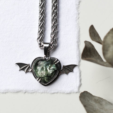 Seraphinite Bat Heart