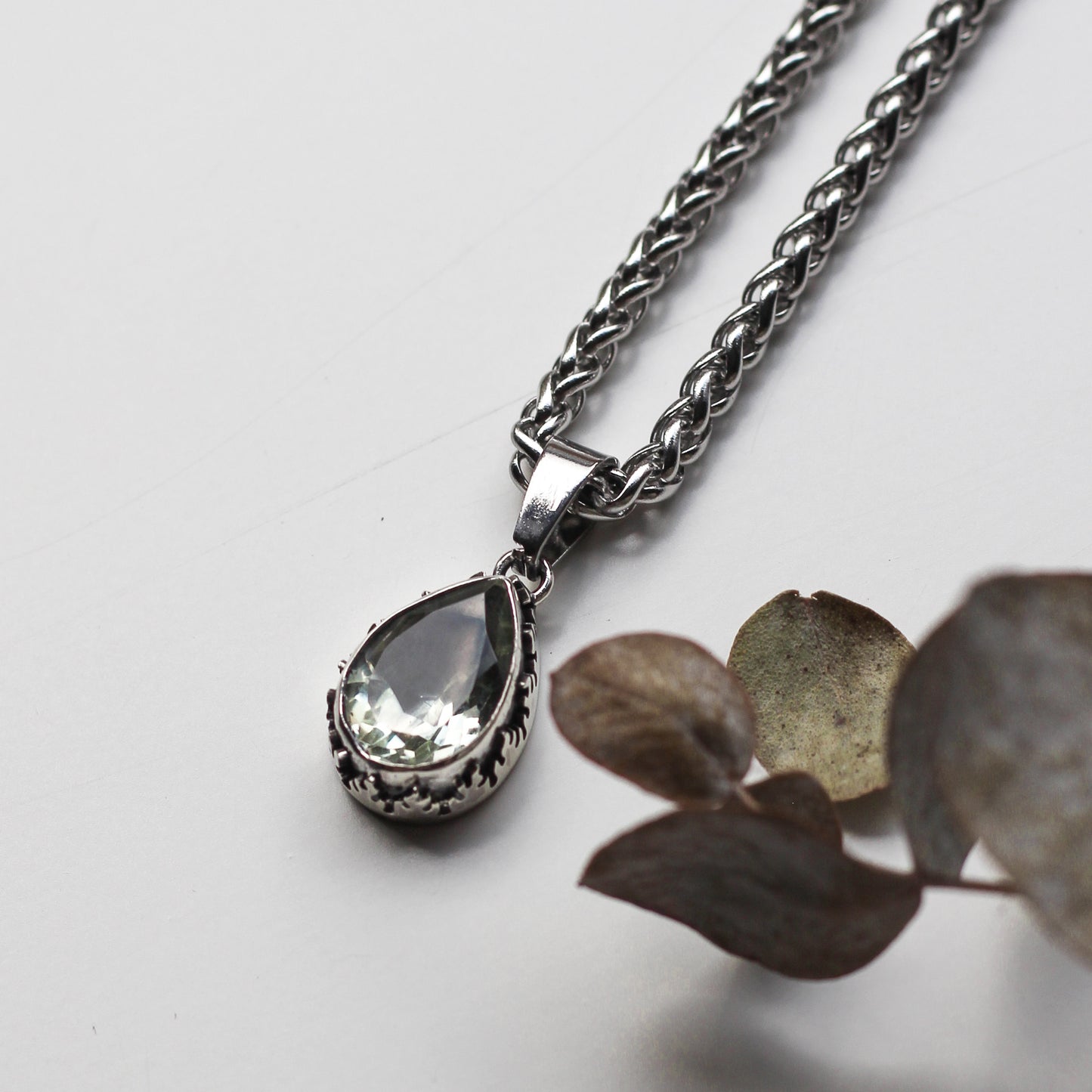 Green Amethyst Teardrop