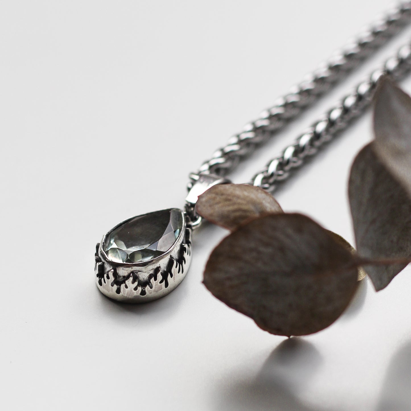 Green Amethyst Teardrop