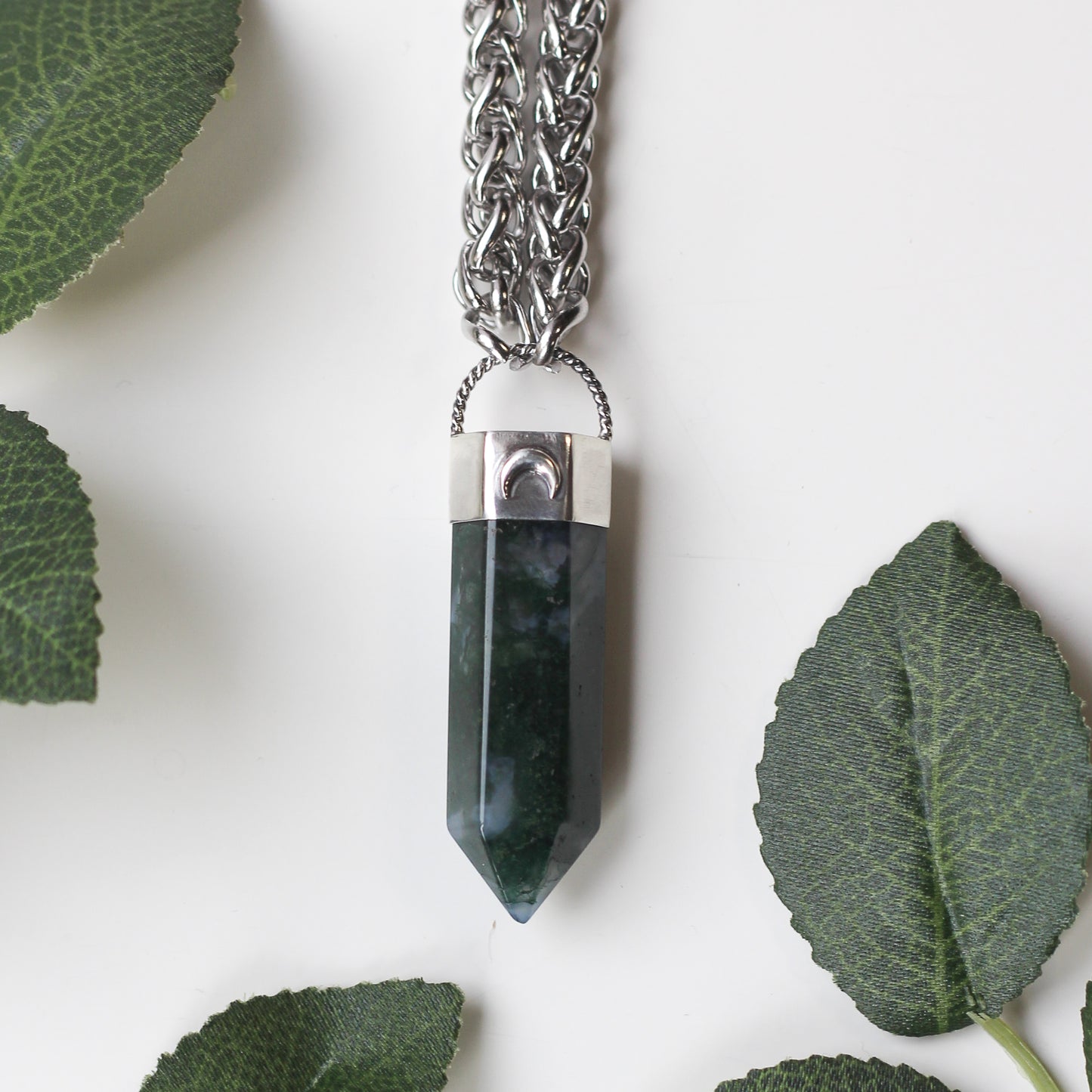 Mini Moss Agate Necklace