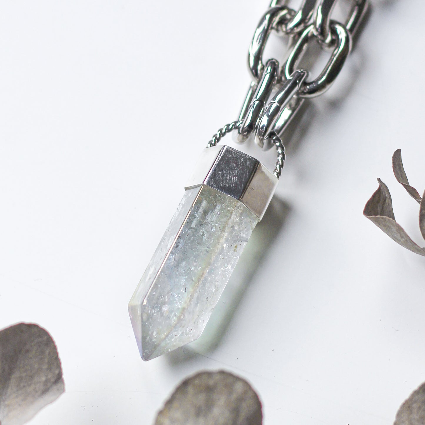 Chunky Aura Quartz Necklace