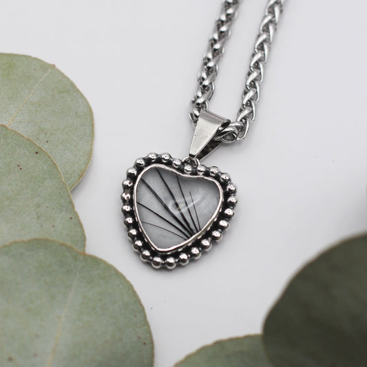 Custom Whisker Beaded Heart Necklace