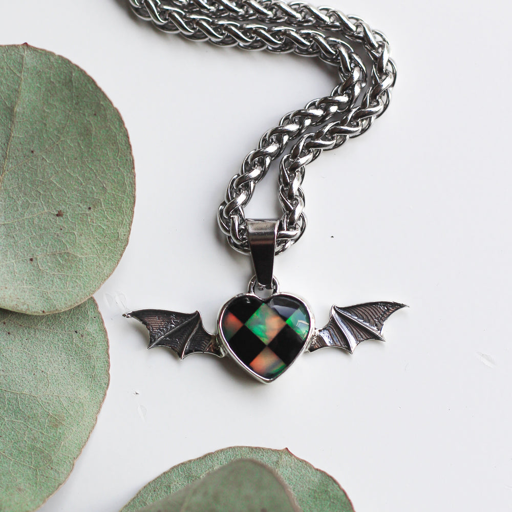 Bat Checkered heart