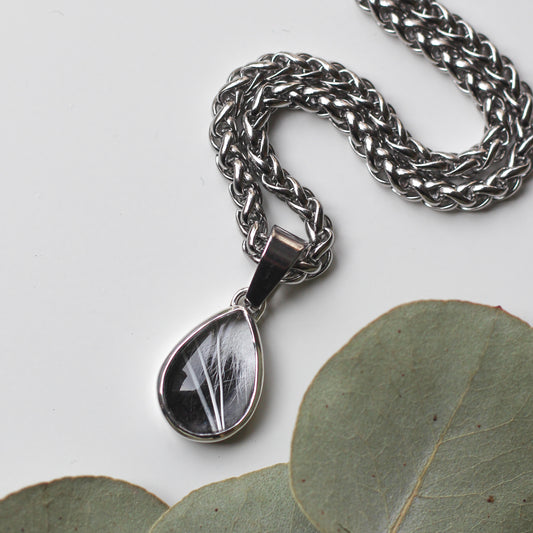 Custom Hair/Fur Teardrop Necklace