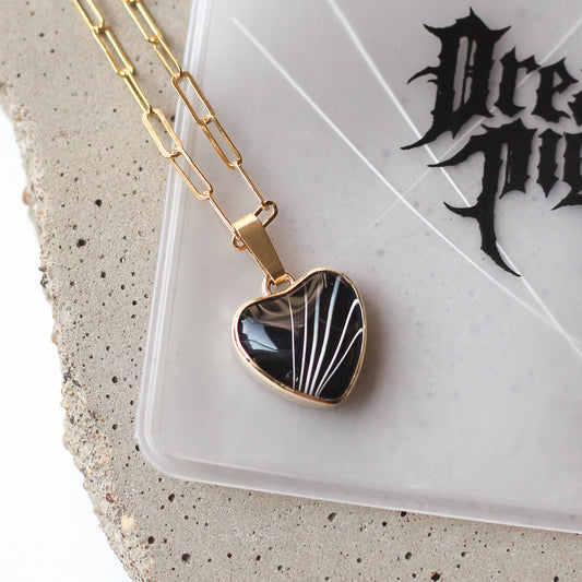Custom GOLD Whisker Heart Necklace