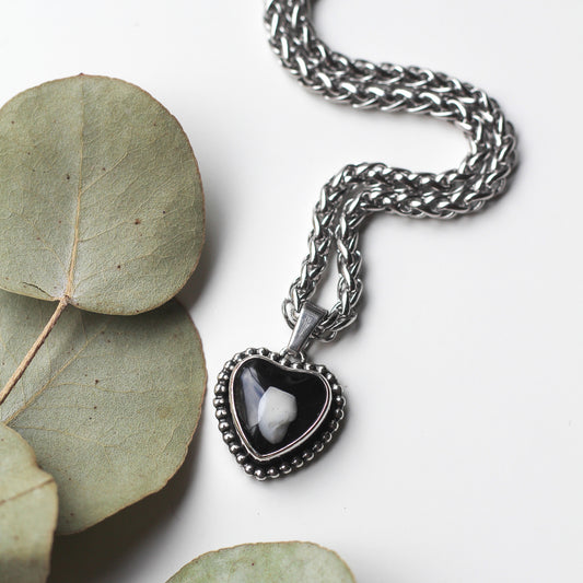 Custom Tooth Beaded Heart Necklace