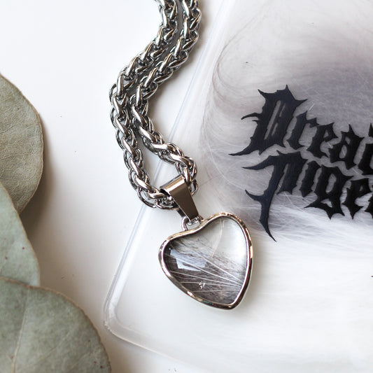 Custom Hair/Fur Heart Necklace
