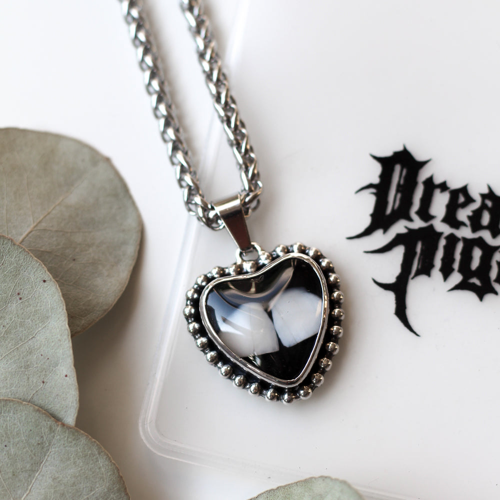 Custom Tooth Beaded Heart Necklace