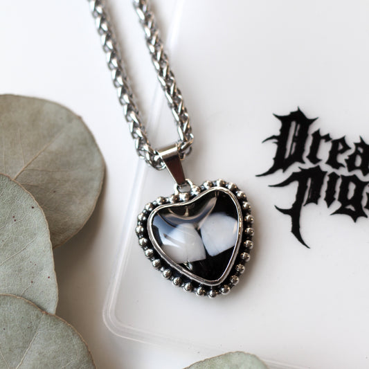 Custom Tooth Beaded Heart Necklace