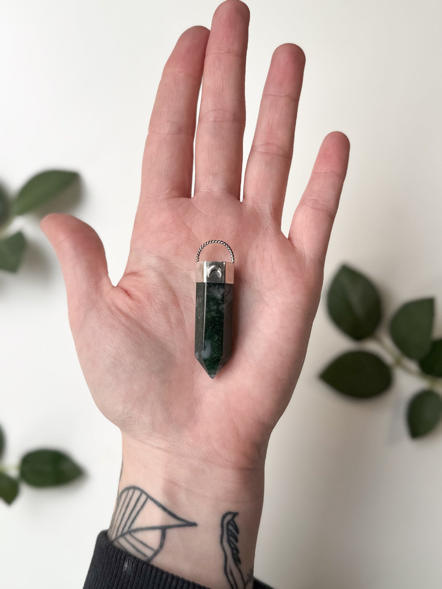 Mini Moss Agate Necklace