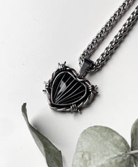 Custom WHISKER Barbed Wire necklace