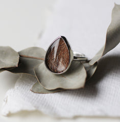 TEARDROP Custom Hair / Fur Ring