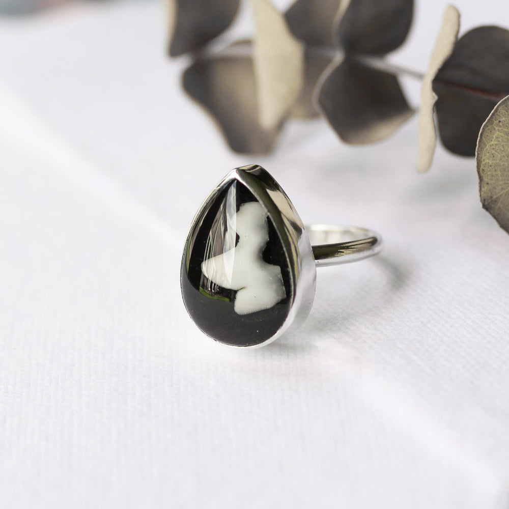 Custom Tooth Teardrop Ring