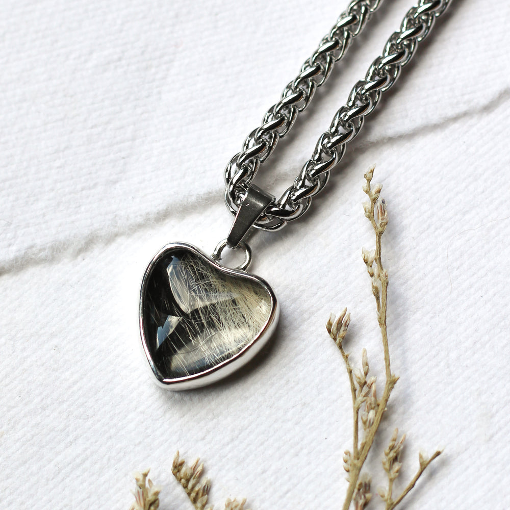 Custom Hair/Fur Heart Necklace