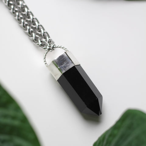 Onyx Necklace (Sterling Silver)