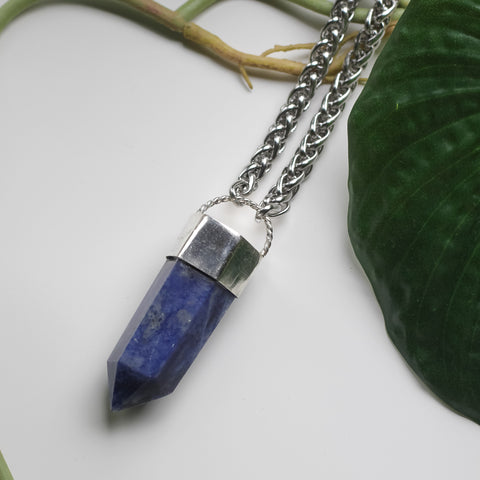 Sodalite Necklace (Sterling Silver)