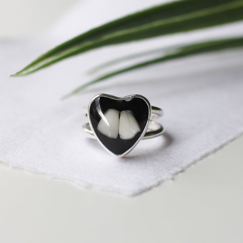 Custom Heart Tooth Ring