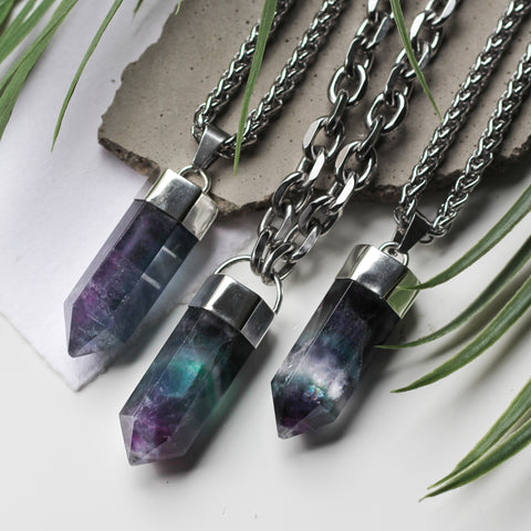 Sterling silver, Fluorite Necklace