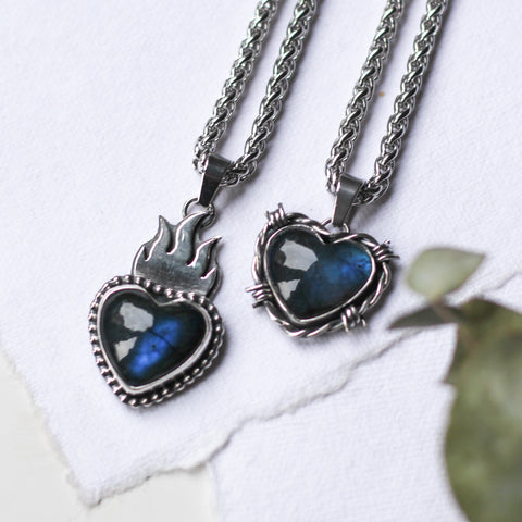 Labradorite HEART NECKLACE