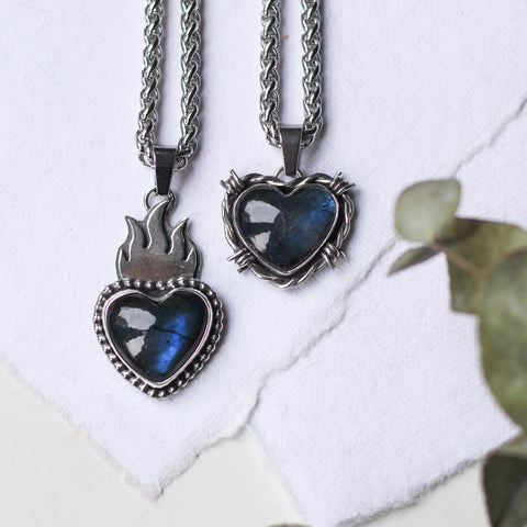 Labradorite HEART NECKLACE