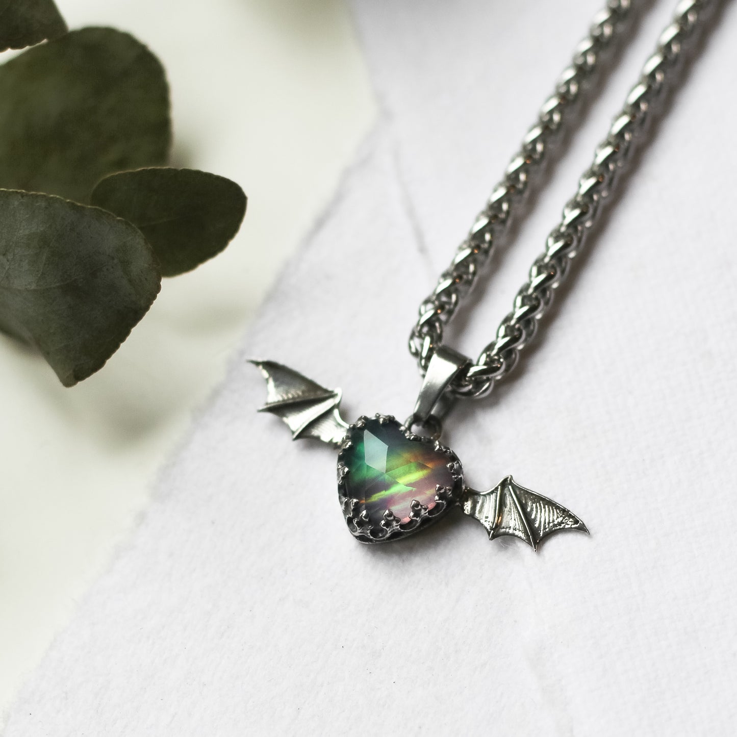 Bat heart necklace (PRE ORDER)