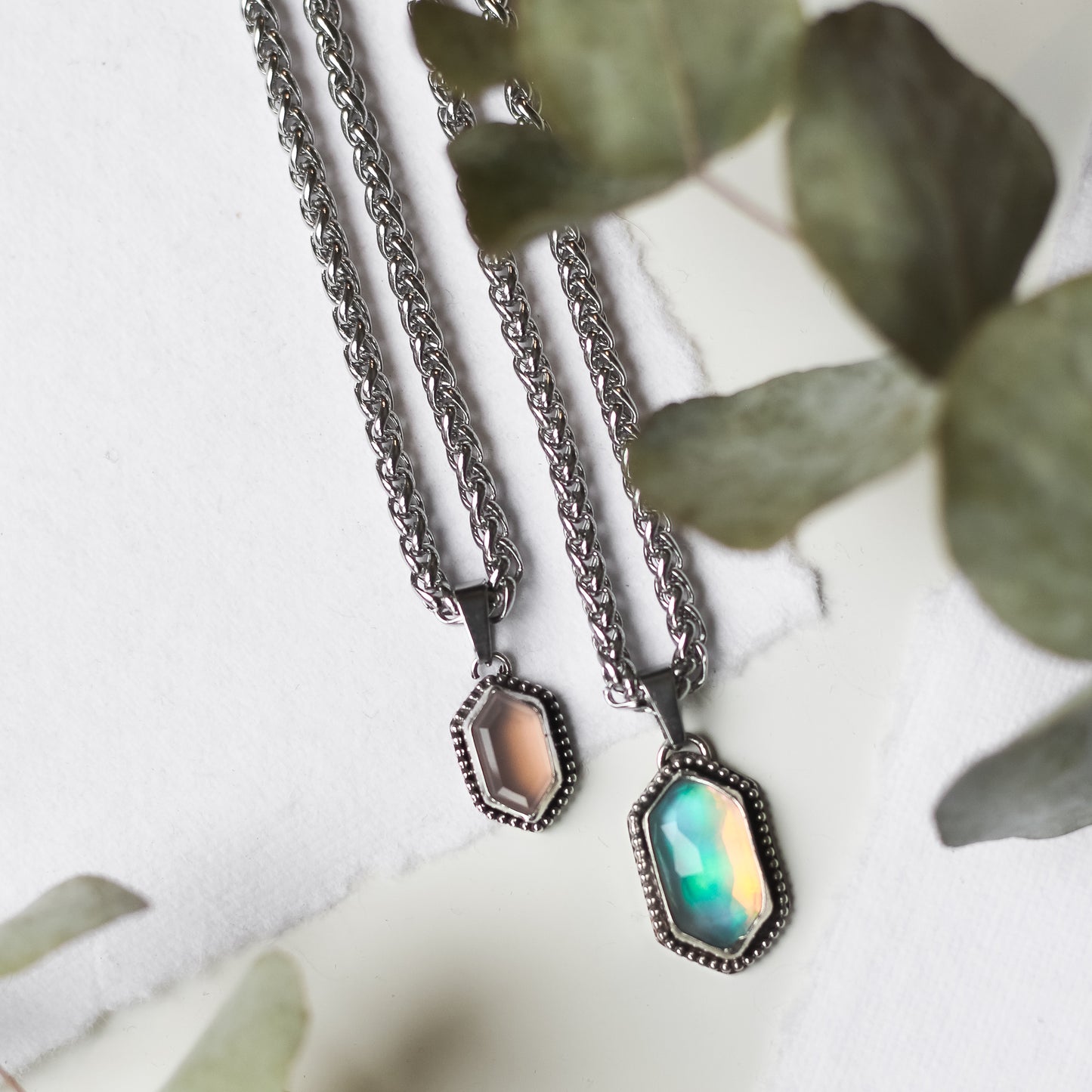 Rose Quarts or aura Opal Necklace