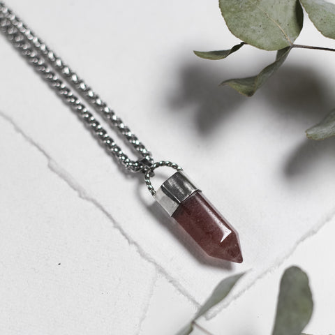 Strawberry Quartz Necklace (mini)