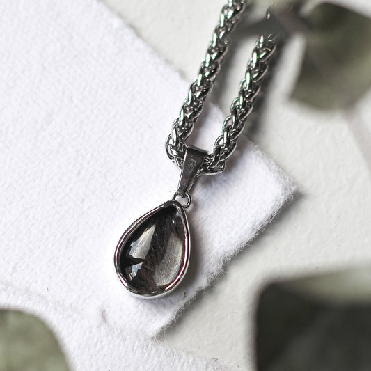 Custom Hair/Fur Teardrop Necklace