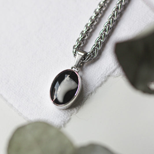 Custom Tooth Oval Necklace