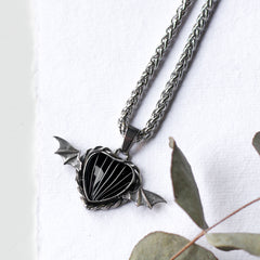 Custom Bat Heart Whisker necklace