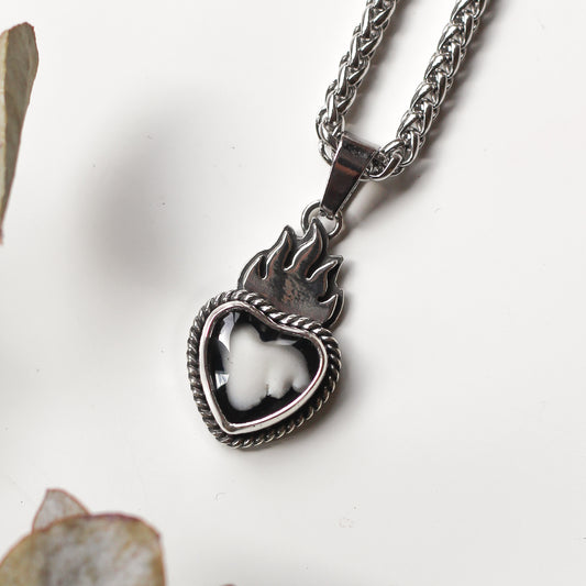 Custom Sacred Heart TOOTH necklace