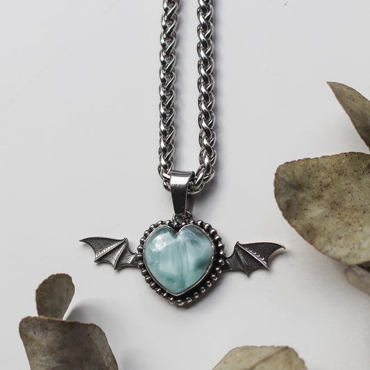 Hemimorphite Bat Heart