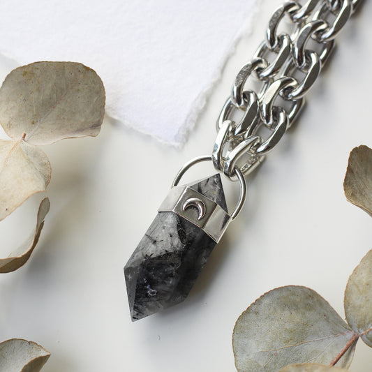 Rutilated Quartz Point Necklace