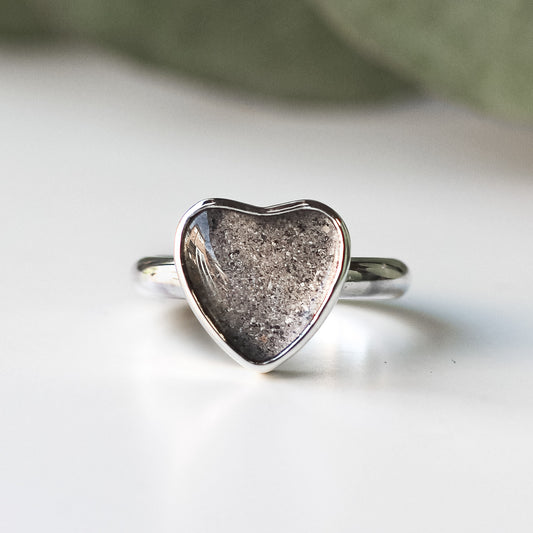 Custom Cremation Heart Ring