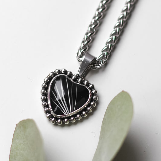 Custom Whisker Beaded Heart Necklace