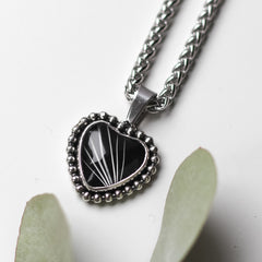 Custom Whisker Beaded Heart Necklace