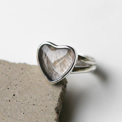 Custom Hair/Fur Heart Ring