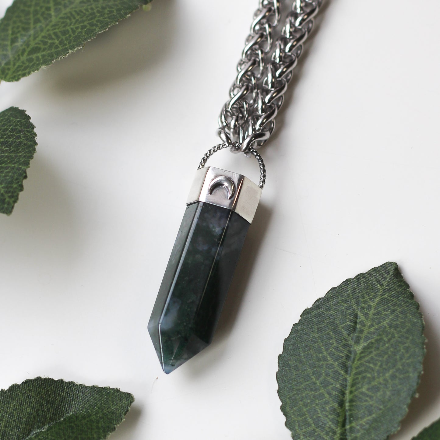 Mini Moss Agate Necklace