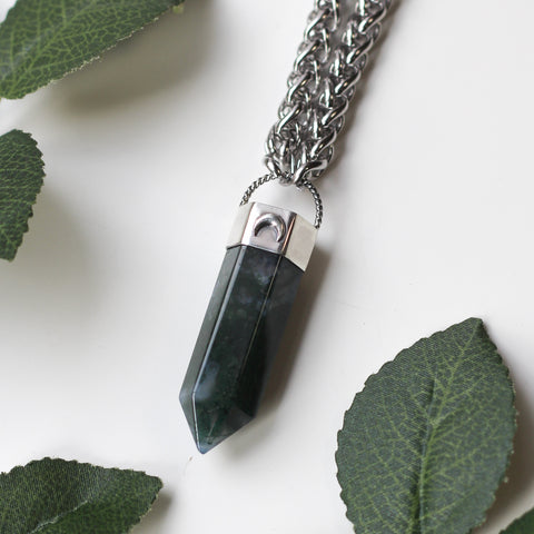 Mini Moss Agate Necklace